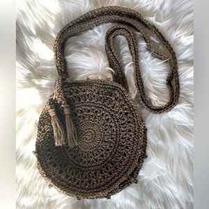 Free People Raffia Crossbody Bag